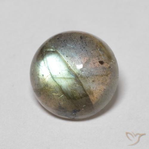 2.09 ct Multicolor Labradorite Stone, Natural Labradorite in Round Cabochon Shape for Sale