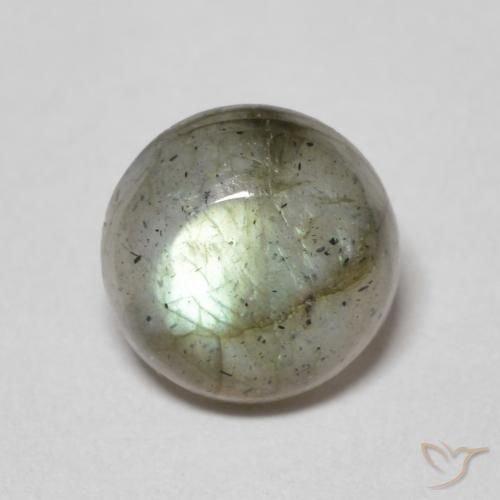1.34 ct Multicolor Labradorite Gemstone, Labradorite Gem in Round Cabochon Shape for Sale.
