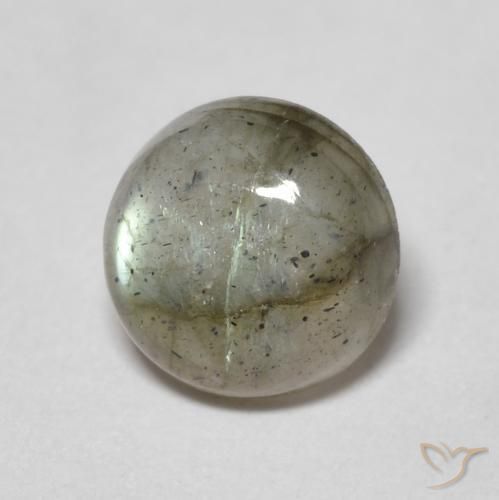 1.34 ct Multicolor Labradorite Stone, Natural Labradorite in Round Cabochon Shape for Sale