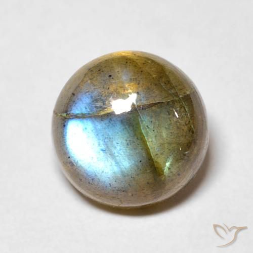 3.48ct Natural Multicolor Labradorite, Round, Translucent