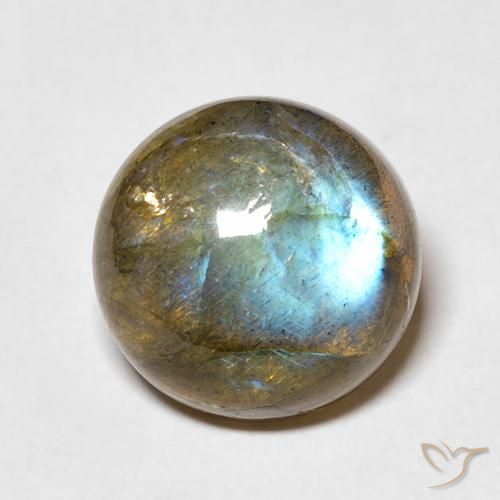 5.86ct Natural Multicolor Labradorite, Round, Translucent