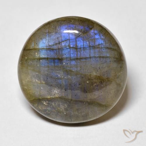 19.06 ct Round Labradorite, 18.8 mm From Madagascar, Photo A
