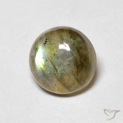 1.13 ct Multicolor Labradorite Stone, Natural Labradorite in Round Cabochon Shape for Sale