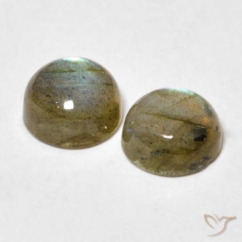 Labradorite Gemstones in 7 mm (calibrated) Size for Sale, Labradorite Stones in Multicolor Color