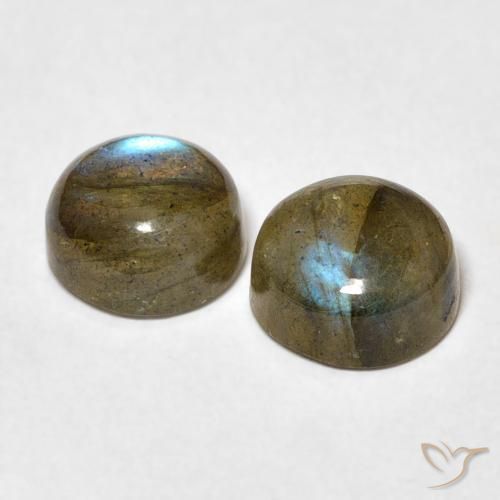 Labradorite Gemstones in 7 mm (calibrated) Size for Sale, Labradorite Stones in Multicolor Color