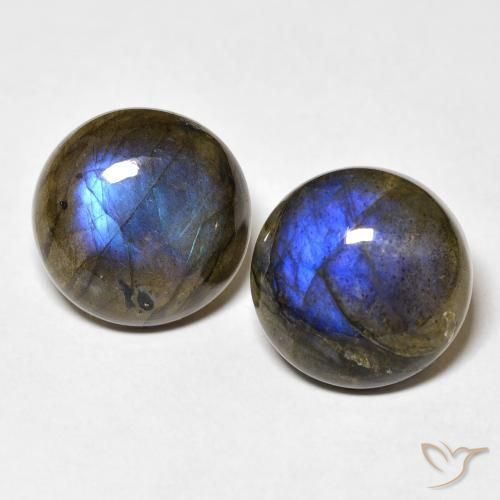 16.89 ct Round Labradorite, 13.1 mm From Madagascar, Photo A