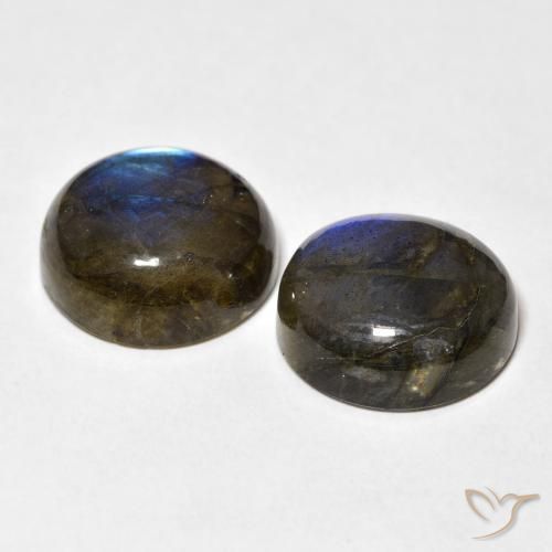 Labradorite Gemstones in 13 mm (calibrated) Size for Sale, Labradorite Stones in Multicolor Color