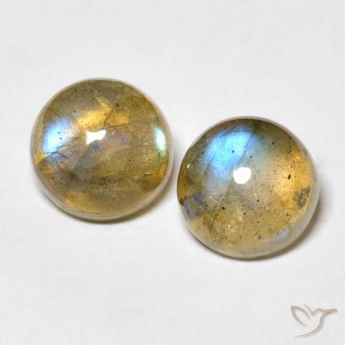 4.97 ct Round Labradorite, 8.1 mm From Madagascar, Photo A