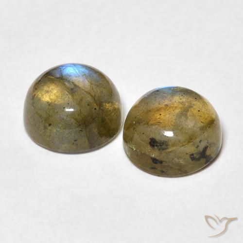Labradorite Gemstones in 8 mm (calibrated) Size for Sale, Labradorite Stones in Multicolor Color