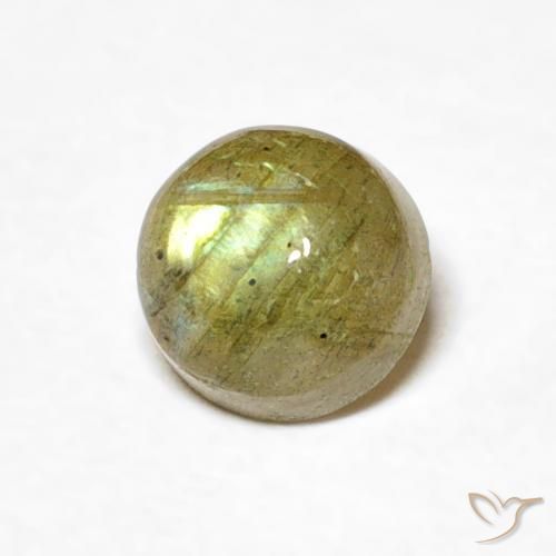 0.69 ct Multicolor Labradorite Stone, Natural Labradorite in Round Cabochon Shape for Sale