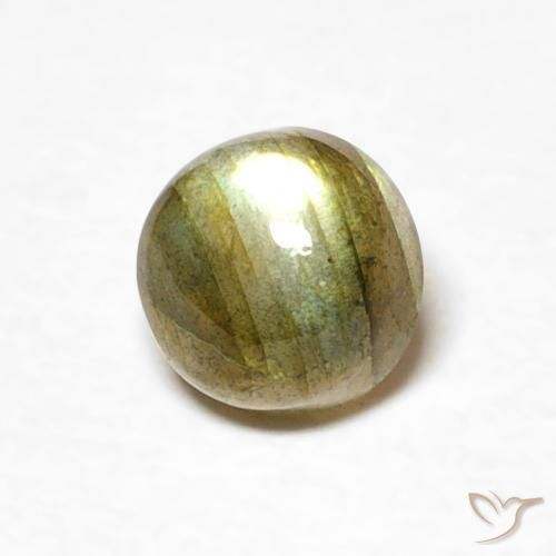 0.67 ct Multicolor Labradorite Stone, Natural Labradorite in Round Cabochon Shape for Sale