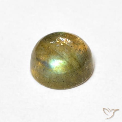 Labradorite Gemstone in 6.5 mm (calibrated) Size for Sale, Labradorite Stone in Multicolor Color