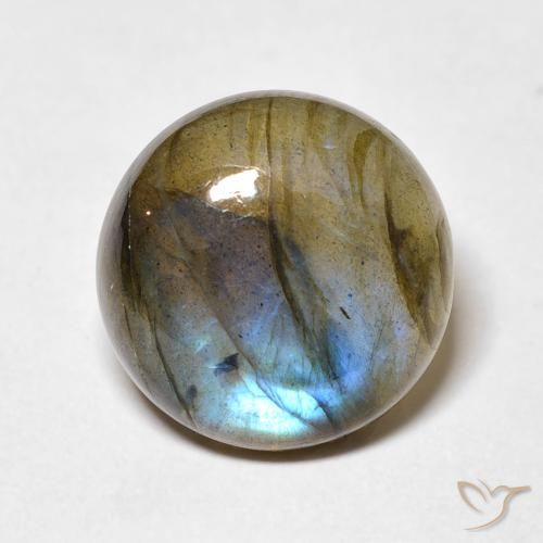 7.62ct Natural Multicolor Labradorite, Round, Translucent
