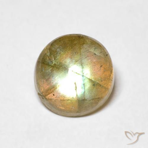 1.48ct Natural Multicolor Labradorite, Round, Translucent