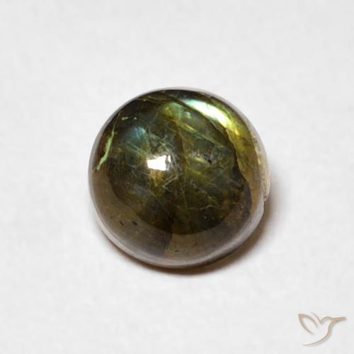 1.02ct Natural Multicolor Labradorite, Round, Translucent