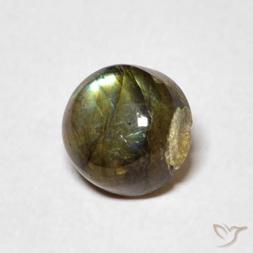 1.02 ct Multicolor Labradorite Stone, Natural Labradorite in Round Cabochon Shape for Sale