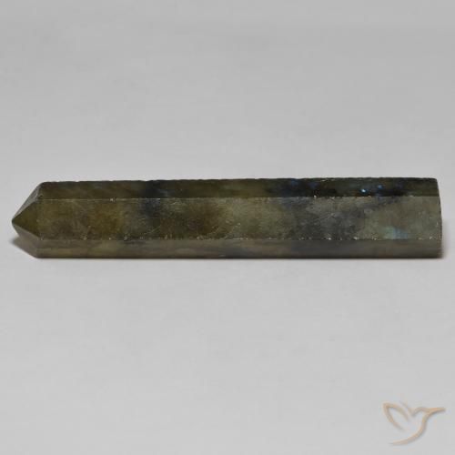 33.69 ct Multicolor Labradorite Stone, Natural Labradorite in Pencil Cut Shape for Sale