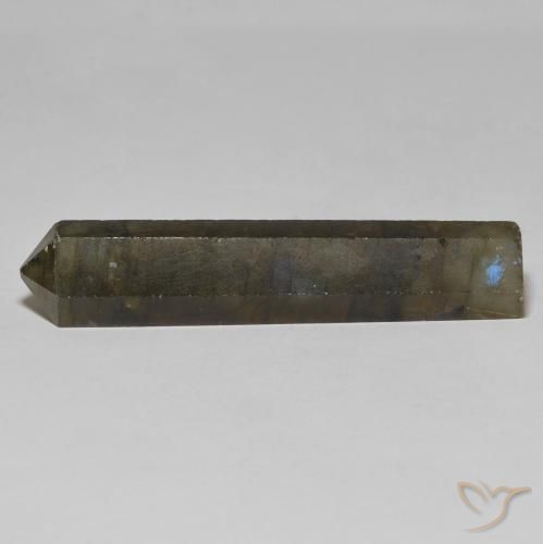 34.84 ct Multicolor Labradorite Stone, Natural Labradorite in Pencil Cut Shape for Sale