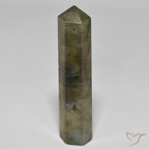 36.49 ct Multicolor Labradorite Stone, Natural Labradorite in Pencil Cut Shape for Sale