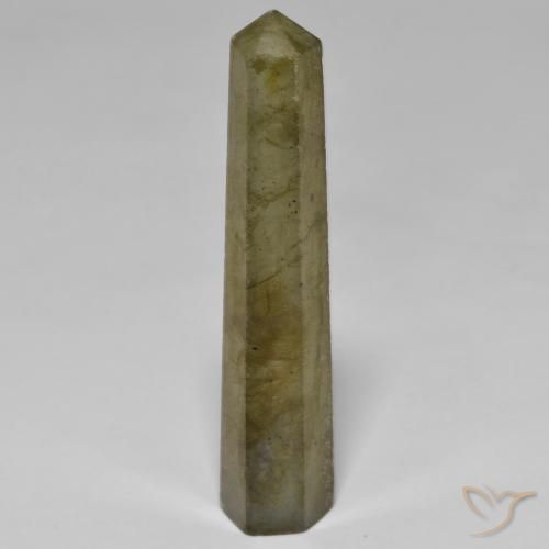 22.18 ct Multicolor Labradorite Stone, Natural Labradorite in Pencil Cut Shape for Sale