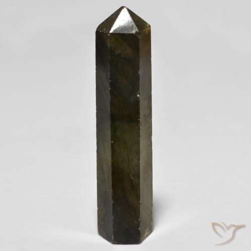 49.81 ct Multicolor Labradorite Stone, Natural Labradorite in Pencil Cut Shape for Sale