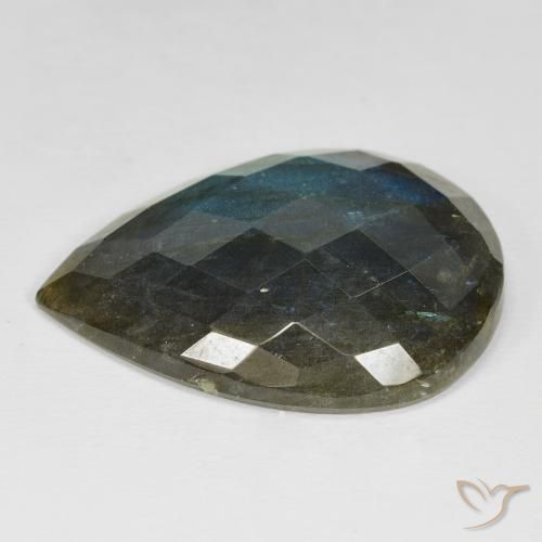 Labradorite Gemstone in 35.3 x 27.3 mm Size for Sale, Labradorite Stone in Multicolor Color