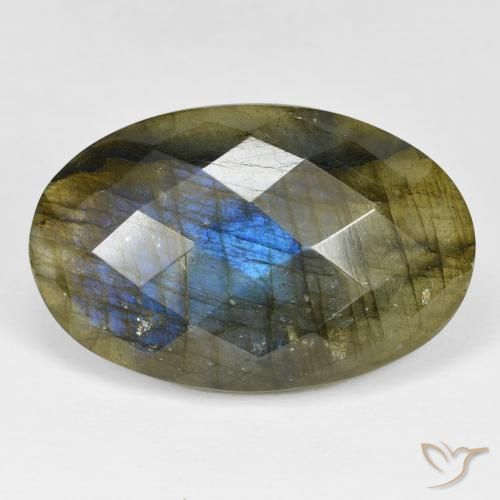 31.65ct Natural Multicolor Labradorite, Oval, Opaque