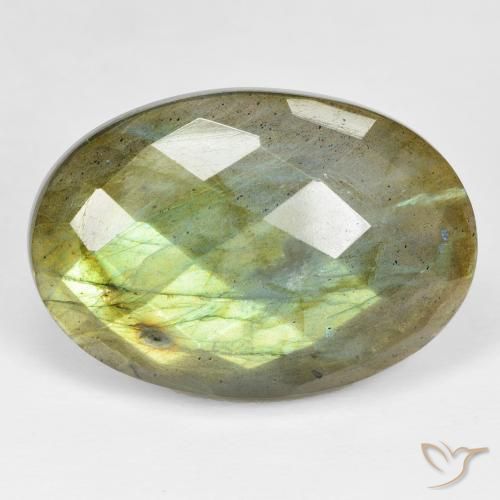 32.68ct Natural Multicolor Labradorite, Oval, Opaque
