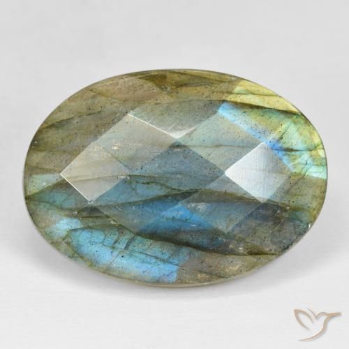 35.35ct Natural Multicolor Labradorite, Oval, Opaque