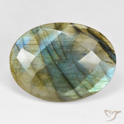 26.37ct Natural Multicolor Labradorite, Oval, Opaque