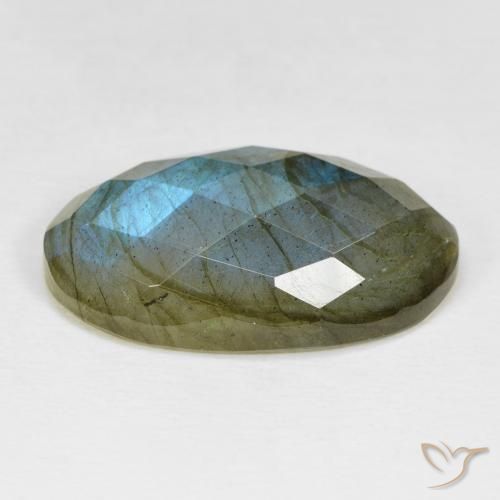 Labradorite Gemstone in 25.9 x 15.8 mm Size for Sale, Labradorite Stone in Multicolor Color