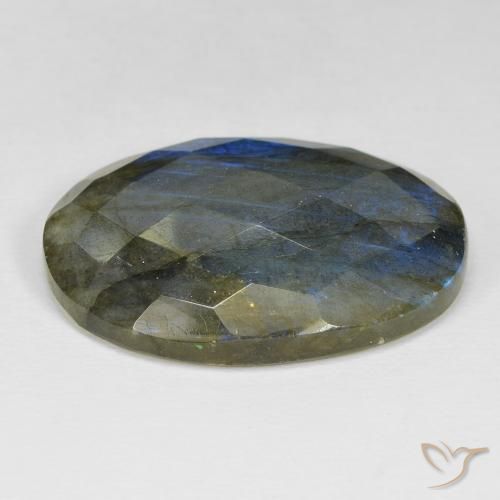 Labradorite Gemstone in 31.9 x 22.8 mm Size for Sale, Labradorite Stone in Multicolor Color