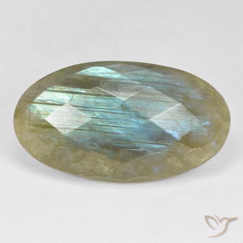 35.20ct Natural Multicolor Labradorite, Oval, Opaque