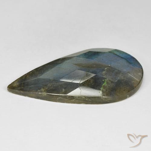 Labradorite Gemstone in 42.2 x 23 mm Size for Sale, Labradorite Stone in Multicolor Color