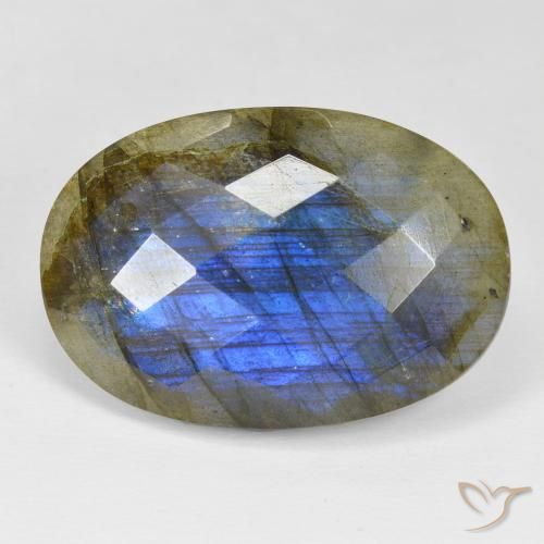 28.97ct Natural Multicolor Labradorite, Oval, Opaque