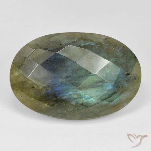 30.17ct Natural Multicolor Labradorite, Oval, Opaque