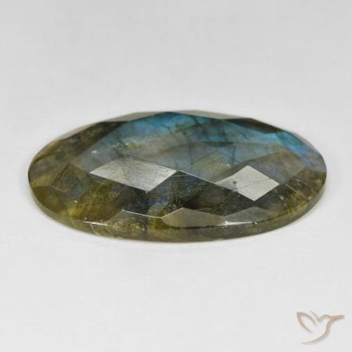 Labradorite Gemstone in 32.4 x 19.6 mm Size for Sale, Labradorite Stone in Multicolor Color