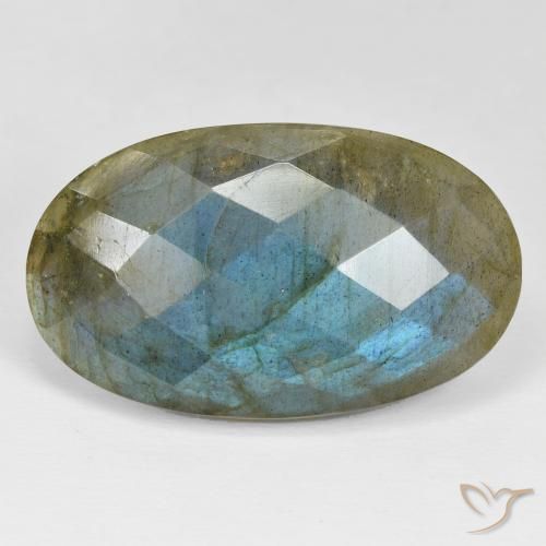 34.01ct Natural Multicolor Labradorite, Oval, Opaque