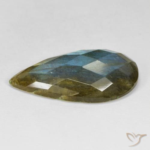 Labradorite Gemstone in 32.9 x 18.2 mm Size for Sale, Labradorite Stone in Multicolor Color