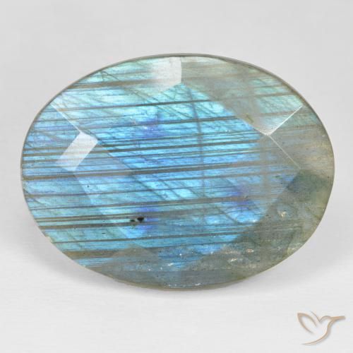 31.61ct Natural Multicolor Labradorite, Oval, Opaque