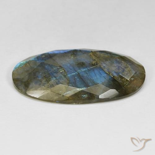 Labradorite Gemstone in 33.7 x 18.3 mm Size for Sale, Labradorite Stone in Multicolor Color