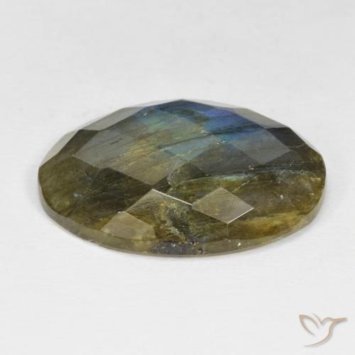 Labradorite Gemstone in 24.3 x 17.2 mm Size for Sale, Labradorite Stone in Multicolor Color