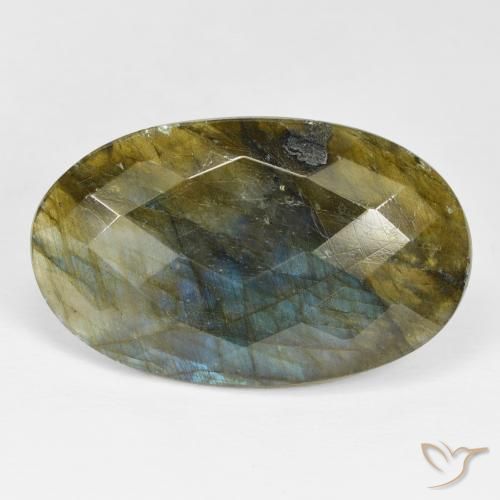 28.03ct Natural Multicolor Labradorite, Oval, Opaque