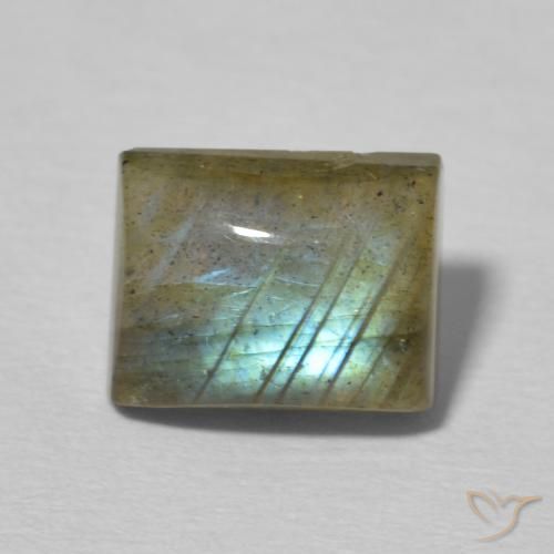 2.87ct Natural Multicolor Labradorite, Baguette, Translucent