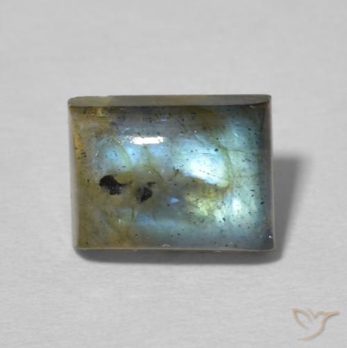 2.64ct Natural Multicolor Labradorite, Baguette, Transparent/Translucent