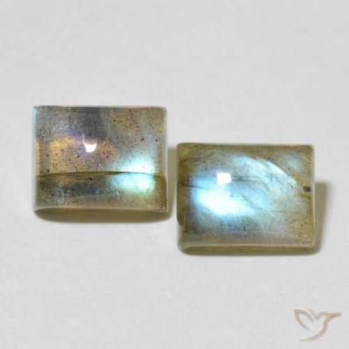 5.92ctw Natural Multicolor Labradorite, Baguette, Translucent