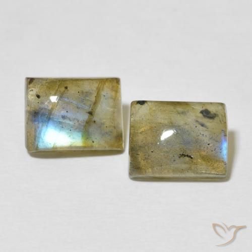 4.35ctw Natural Multicolor Labradorite, Baguette, Translucent