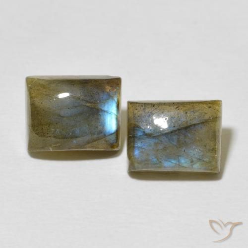 5.65ctw Natural Multicolor Labradorite, Baguette, Translucent