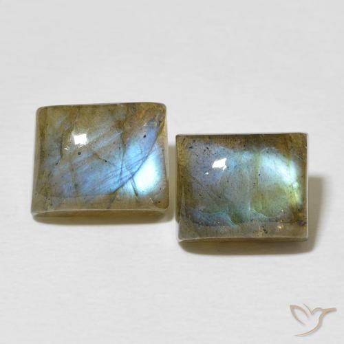 6.93ctw Natural Multicolor Labradorite, Baguette, Translucent