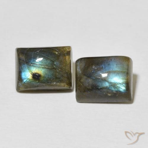 5.25ctw Natural Multicolor Labradorite, Baguette, Translucent
